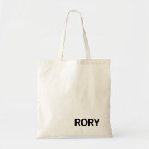 Bolsa de Tote de nombre minimalista