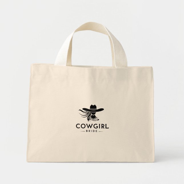 Bolsa de tote de novia y chica de vaca (Frente)