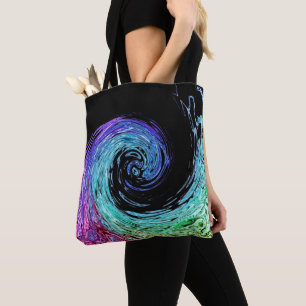 Bolsa De Tote De Onda De Arcoiris Líquido