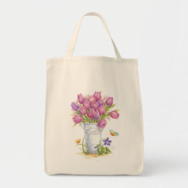 Bolsa de Tote de Pail Grocery Florist Tulip