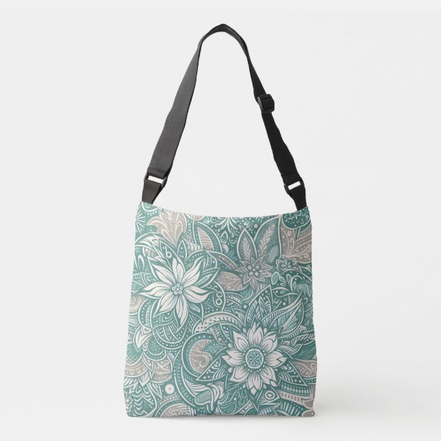 Bolsa De Tote De Paisley Verde Claro (Anverso)