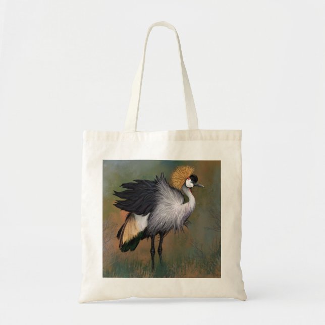 Bolsa De Tote De Pájaro De Crane Crowne Gris (Frente)