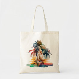 Bolsa De Tote De Palm Tropical Colorida