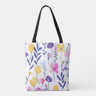 Bolsa De Tote De Pastel De Flor Silvestre | Floral