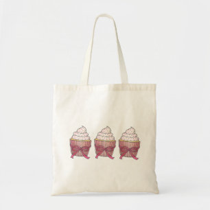 Bolsa de Tote de pastelitos rosados y escarlatados
