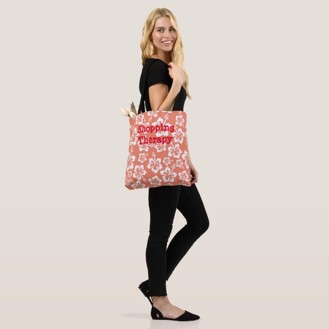 Bolsa De Tote De Patrón Floral Blanco (Puesto)