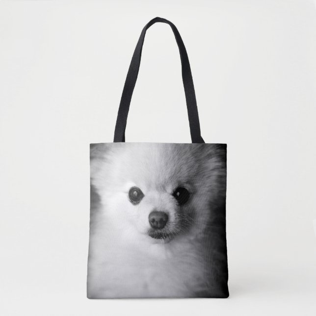 Bolsa De Tote De Perro Con Cute Pomerania (Anverso)