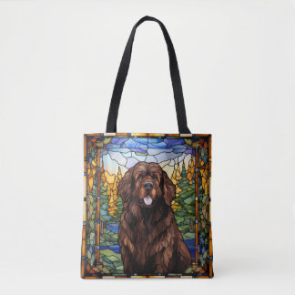 Bolsa de Tote de Perro Marrón de Terranova