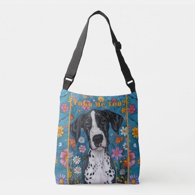 Bolsa De Tote De Perro Triste, "Llévame También" (Anverso)