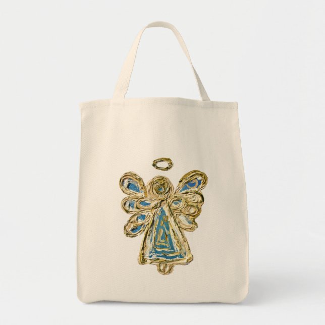 Bolsa de Tote de Personalizado de arte Angel Guard (Frente)