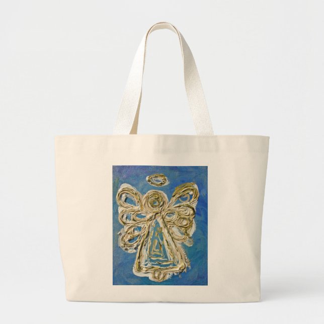 Bolsa de Tote de Personalizado de arte Angel Guard (Frente)