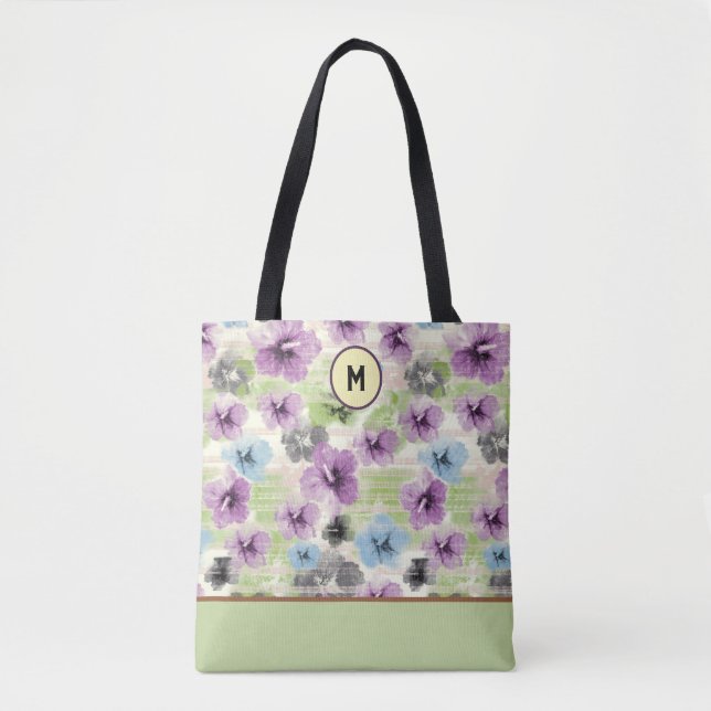 Bolsa De Tote De Personalizado Floral Retro Estili (Anverso)