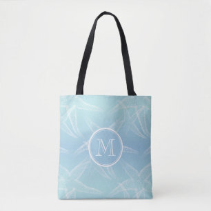 Bolsa de Tote de Playa Starfish Aqua Blue Monogram
