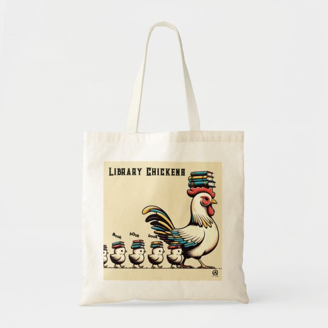 Bolsa de Tote de Pollos de la Biblioteca (Frente)