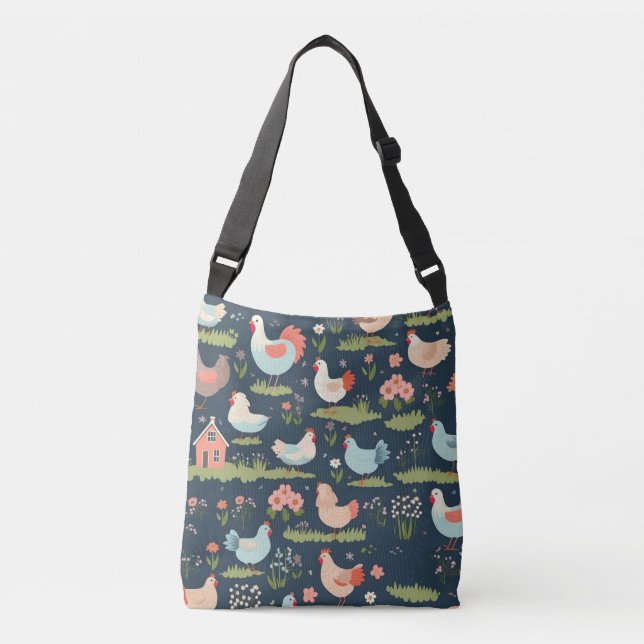 Bolsa de Tote de Pollos Florales (Anverso)