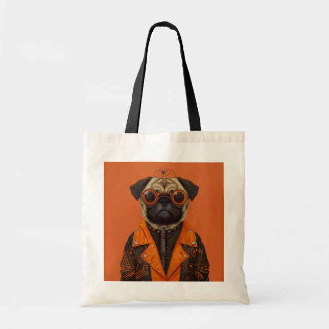 Bolsa De Tote De Pug Con Estilo (Frente)