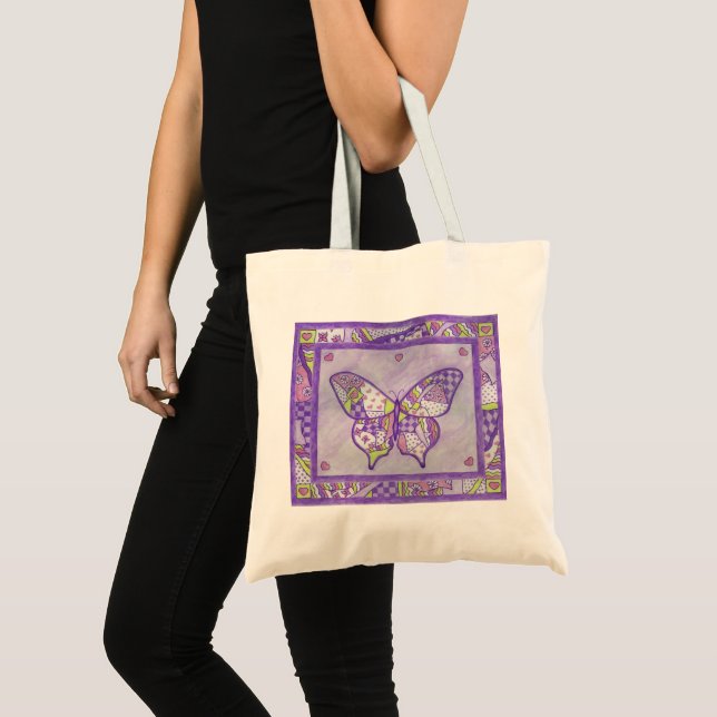 Bolsa De Tote De Quilt De Mariposa (Anverso (producto))