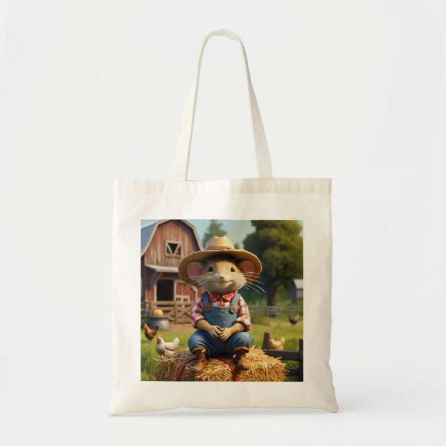 Bolsa de Tote de Ratón Adorable Farmer (Frente)