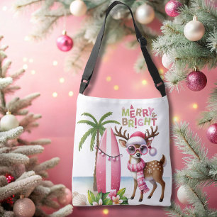 Bolsa de Tote de Reno Tropical Rosa Merry & Bright