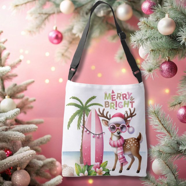 Bolsa de Tote de Reno Tropical Rosa Merry & Bright (Subido por el creador)