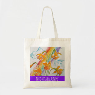 Bolsa De Tote De Ropa Arcoiris Daffodil Floral Reu