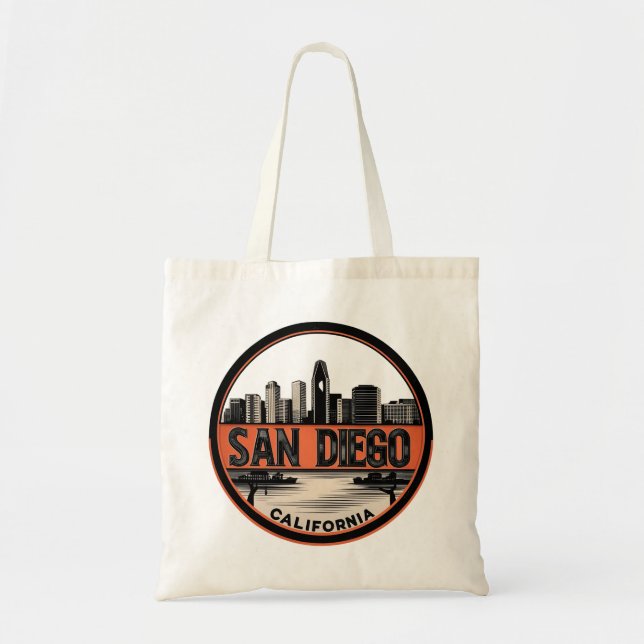 Bolsa de Tote de San Diego California (Frente)