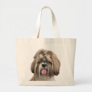 Bolsa De Tote De Shih Tzu Puppy Beach Canvas