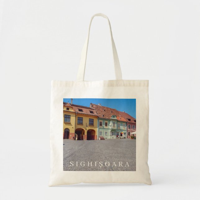 Bolsa de tote de Sighisoara Citadel Square (Frente)