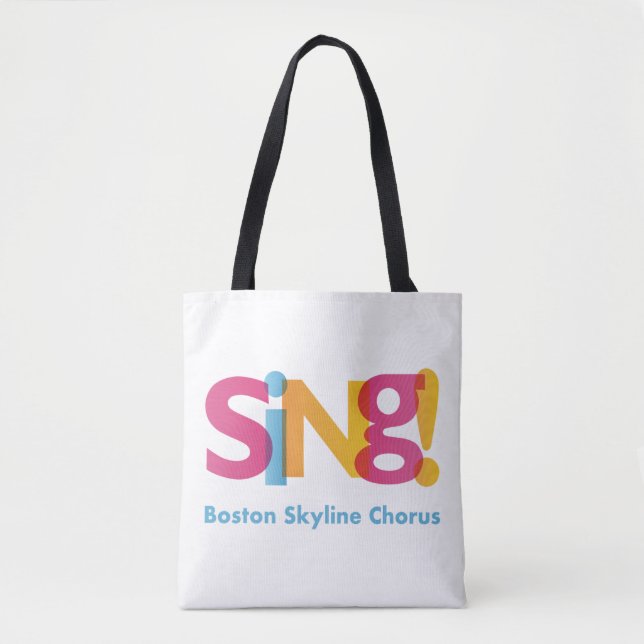 Bolsa de Tote de Sing-Boston Skyline Chorus (Anverso)