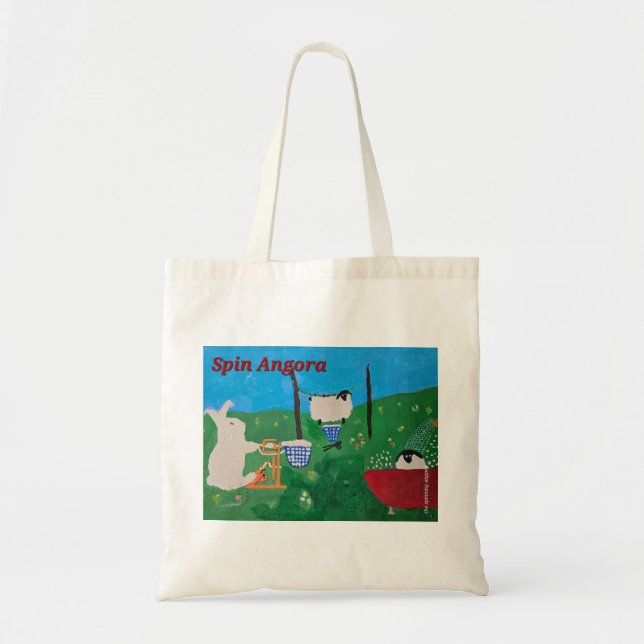 Bolsa de Tote de Spin Angora/Yarn (Frente)
