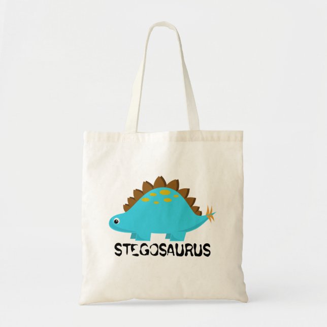 Bolsa De Tote De Stegosaurus Azul (Frente)