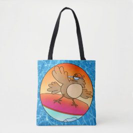 Bolsa De Tote De Surfista De Aves De Verano