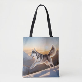 Bolsa de Tote de tela elegante del Husky Siberiano