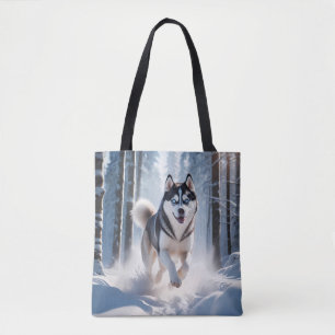 Bolsa de Tote de tela elegante del Husky Siberiano