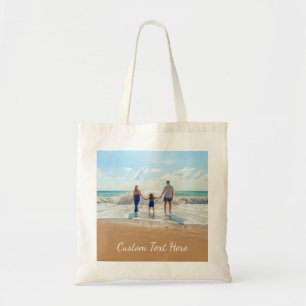 Bolsa de tote de texto y foto personalizado - Tu p