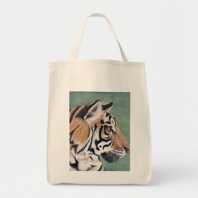 Bolsa De Tote De Tiger Grocery Canvas (Frente)