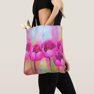 Bolsa De Tote De Tulipanes Púrpura