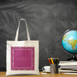 Bolsa de Tote de un profesor de flores moderno bri