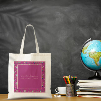 Bolsa de Tote de un profesor de flores moderno bri