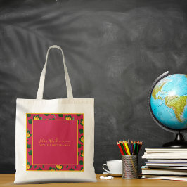 Bolsa de Tote de un profesor de flores moderno bri