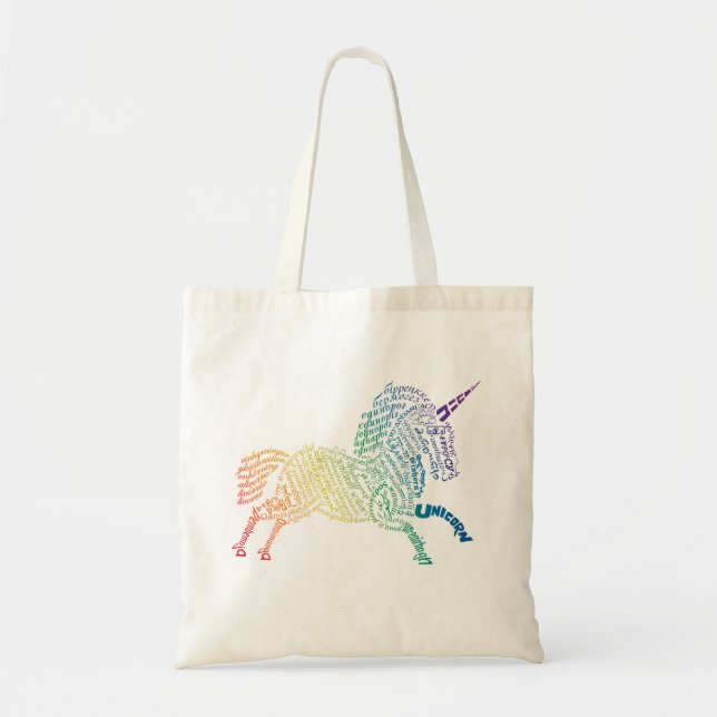 Bolsa de Tote de Unicornio Mundial - Arcoiris bril (Frente)