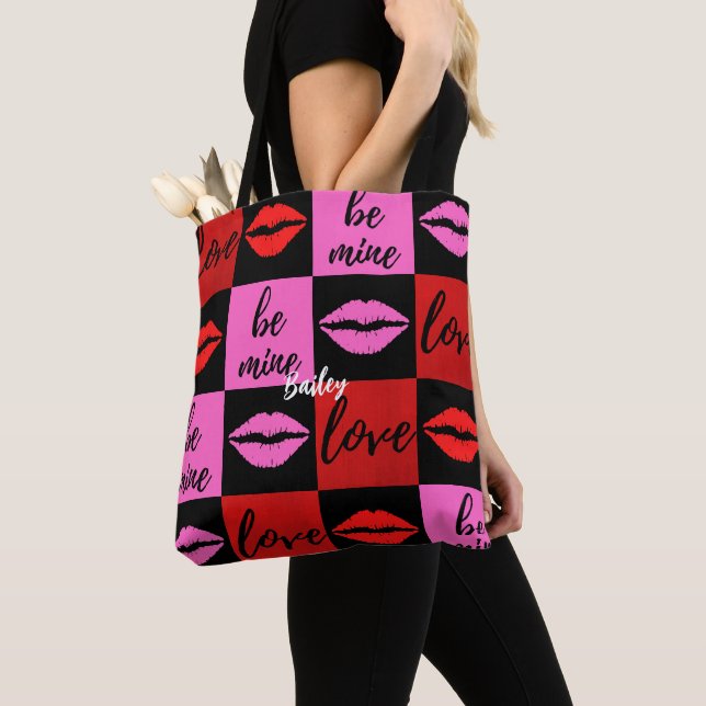 Bolsa De Tote De Valentine All-Over-Print (Detalle)
