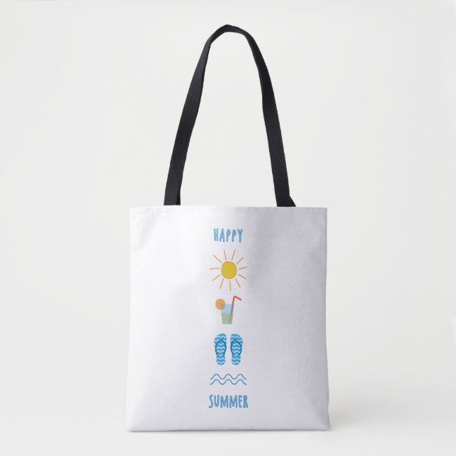 Bolsa de Tote de verano feliz (Anverso)
