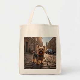 Bolsa de Tote de Yorkshire Terrier Elegant Grocery