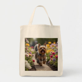 Bolsa de Tote de Yorkshire Terrier Elegant Grocery