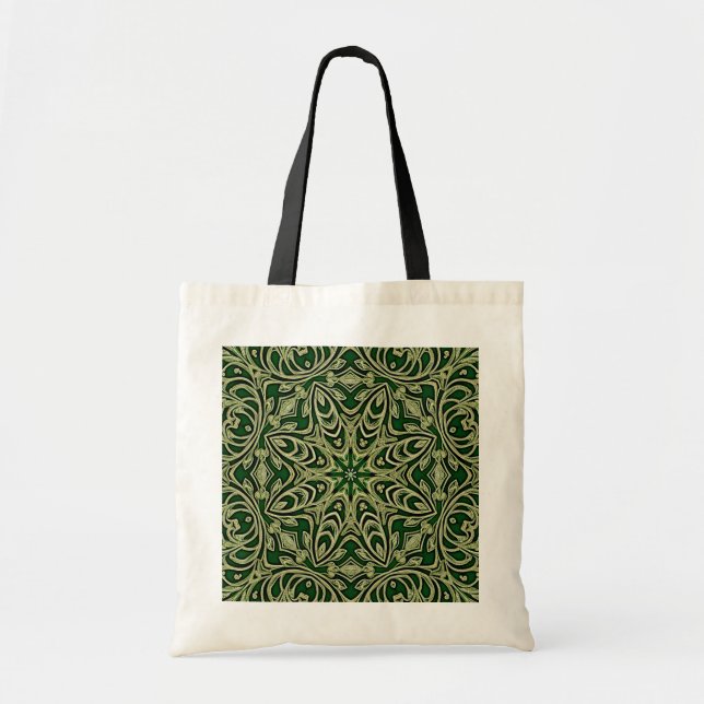 Bolsa De Tote Decorativa De Oro Verde (Frente)