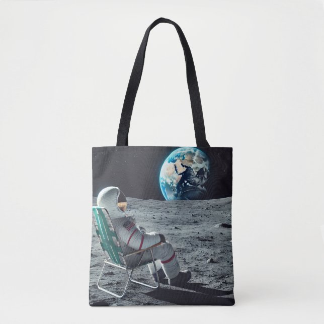 Bolsa De Tote Del Astronauta Relajante - Vista De  (Anverso)