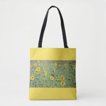 Bolsa De Tote Del Campo Del Girasol