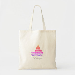 Bolsa de Tote del Capitol Sketch de Washington DC