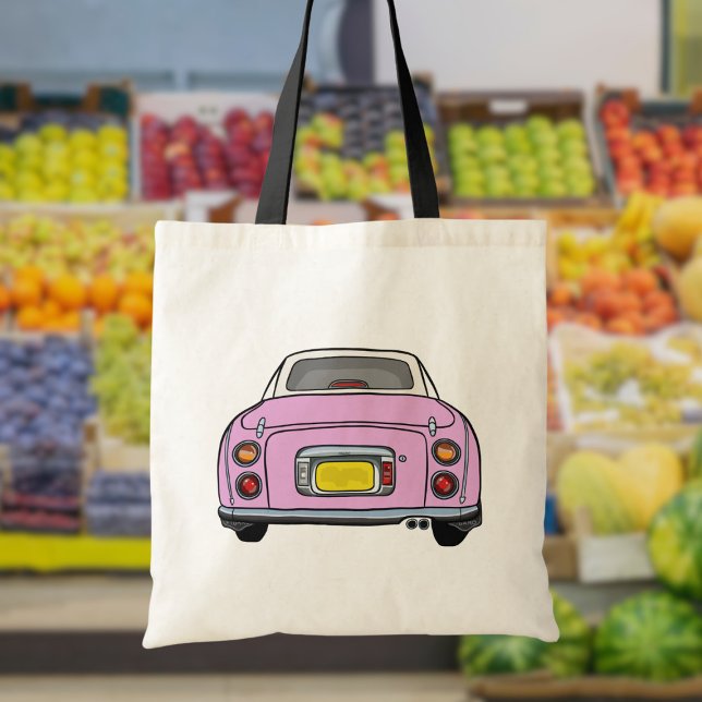 Bolsa De Tote Del Coche De Figaro Rosa (Fun tote bag for the pink figaro car owner)